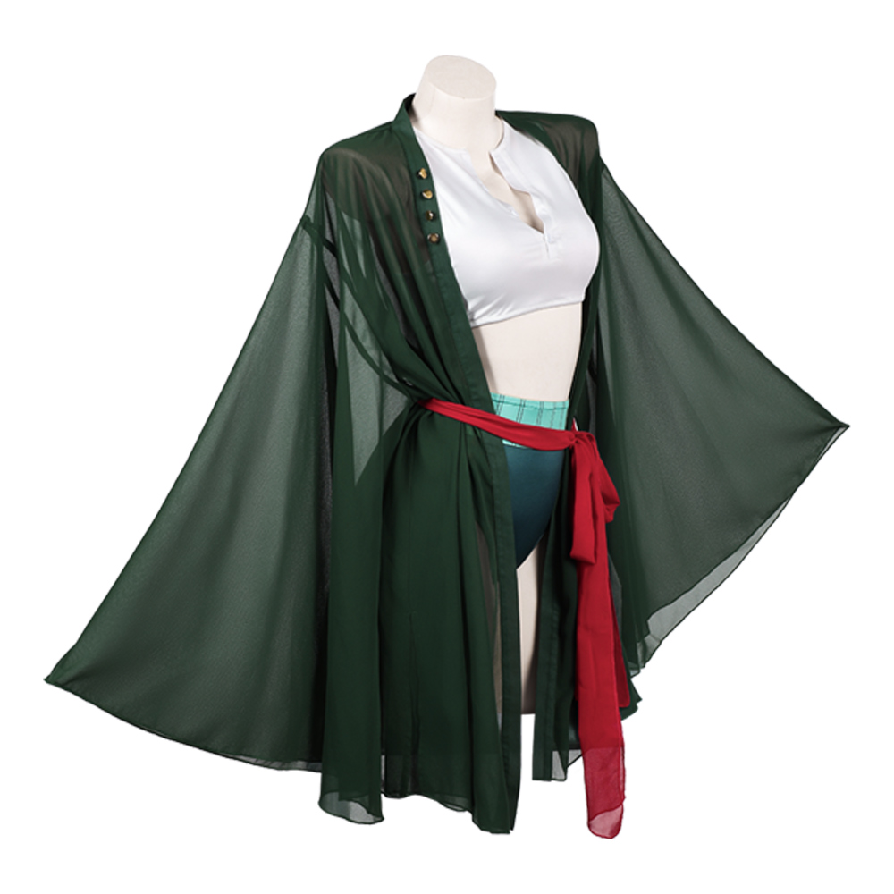 Anime Zoro Cosplay Female - Roronoa Cosplay Zoro Kostum Wanita Pakaian