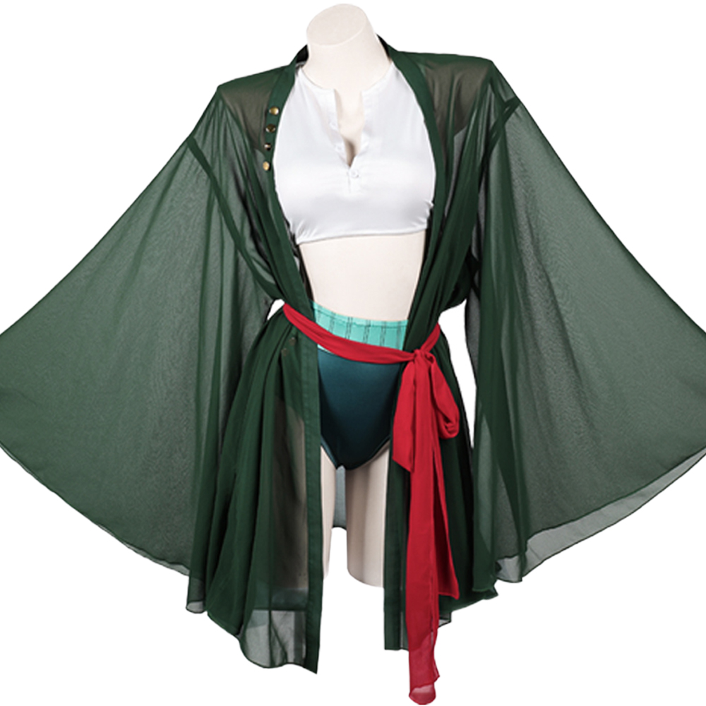 Anime Zoro Cosplay Female - Pakaian Renang Wanita Bajak Laut Roronoa