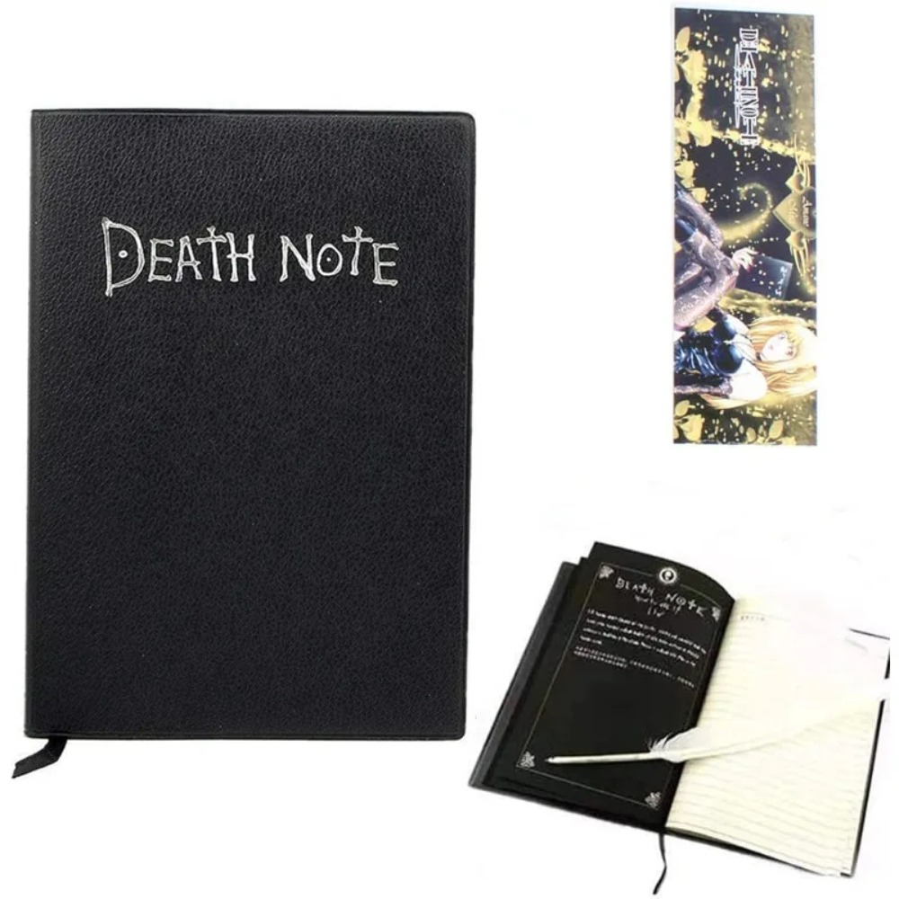 Death Note Replica - Buku Catatan Cosplay & Pena Bulu,