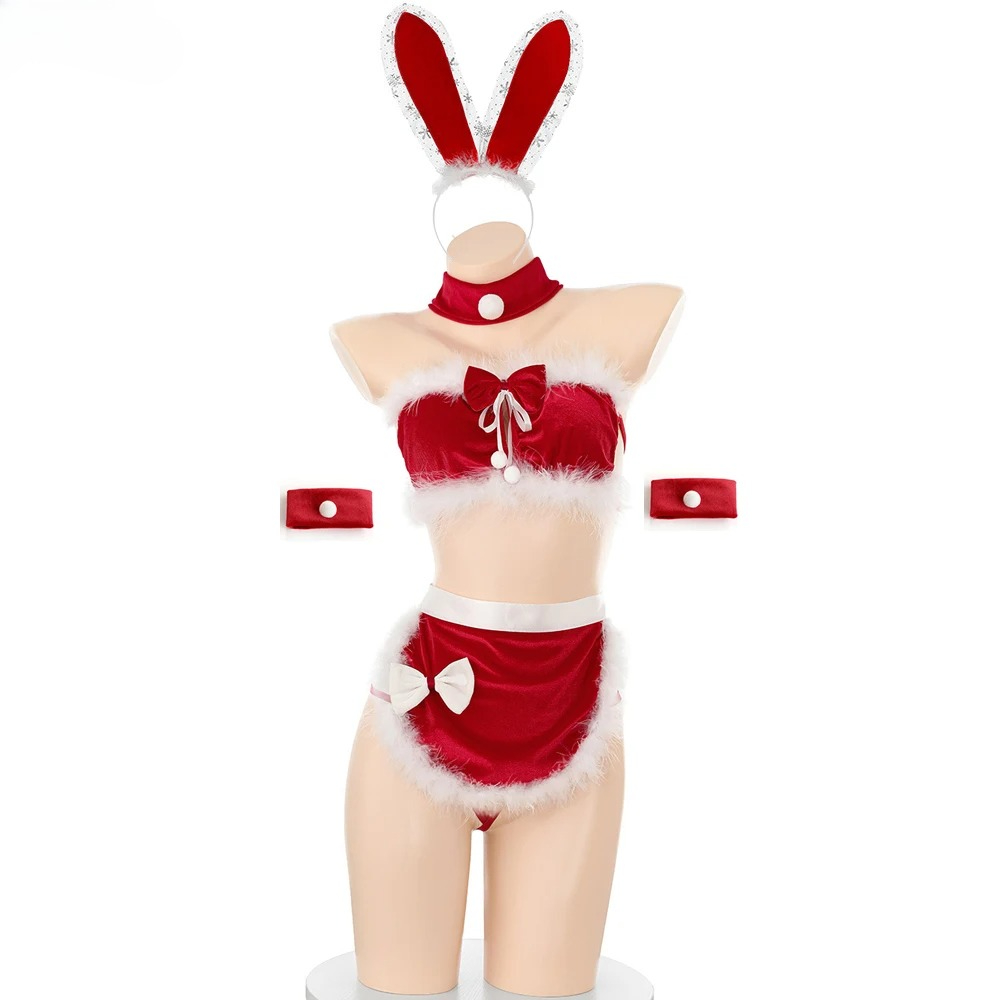 Cosplay Anime Bunny Girl - Kostum Cosplay Seragam Pembantu Kelinci Natal