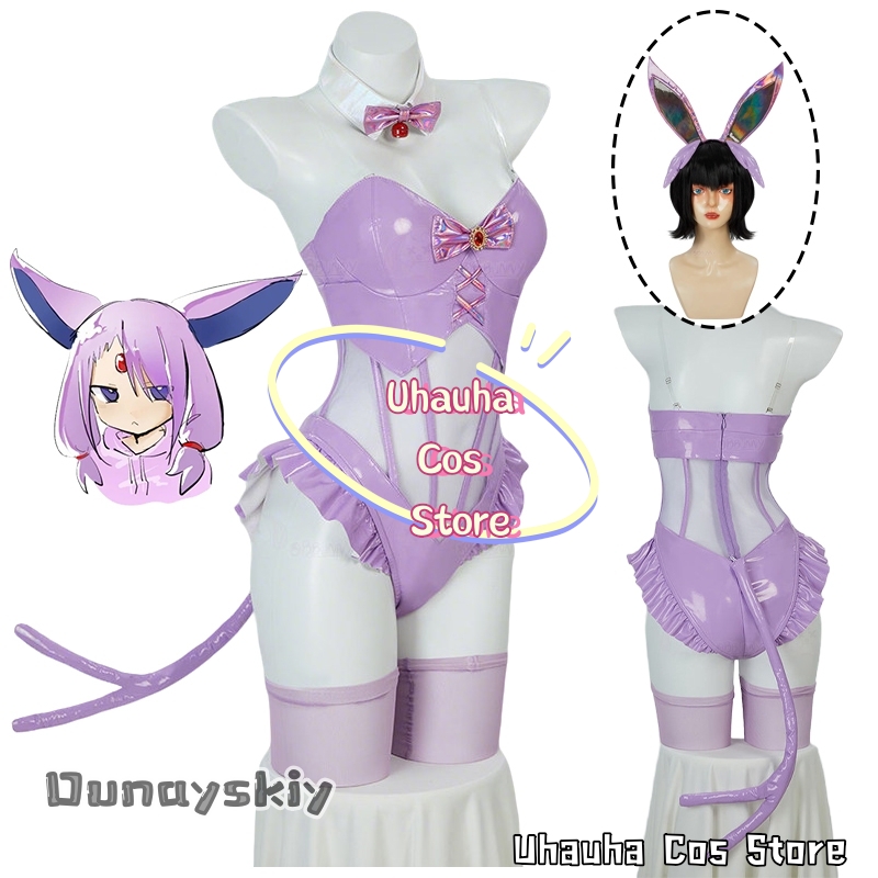 Cosplay Anime Bunny Girl - aBc01 Kostum Cosplay Espeon Kulit Ungu