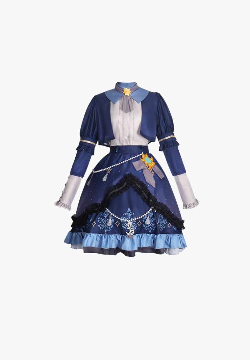 Gaun Warna-warni Bintang PJSK  - Cosplay Anime Women ulasan dan harga