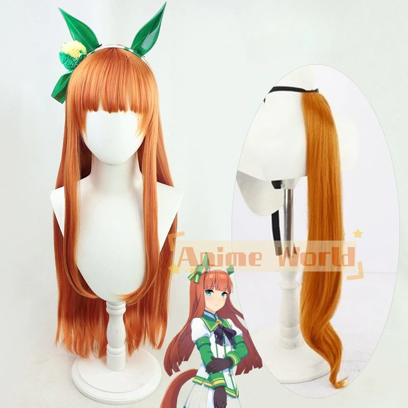 Wig Cosplay Anime Uma Musume P - Anime Cosplay Orange Hair ulasan dan harga