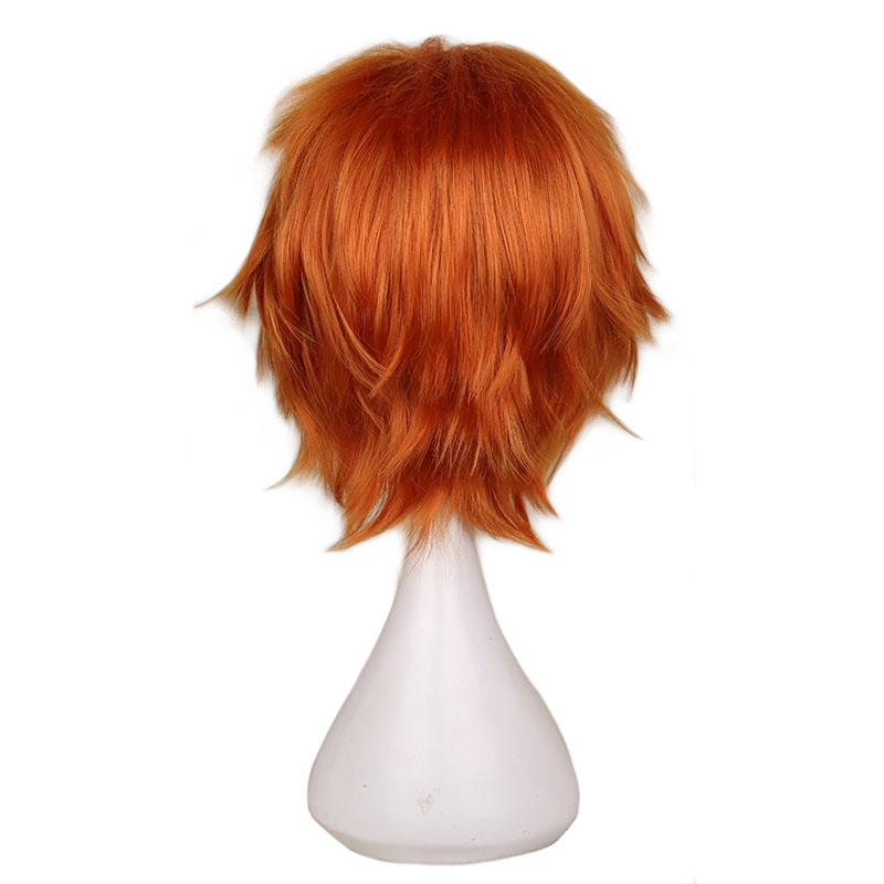 Wig oranye pendek untuk pria w - Anime Cosplay Orange Hair ulasan dan harga