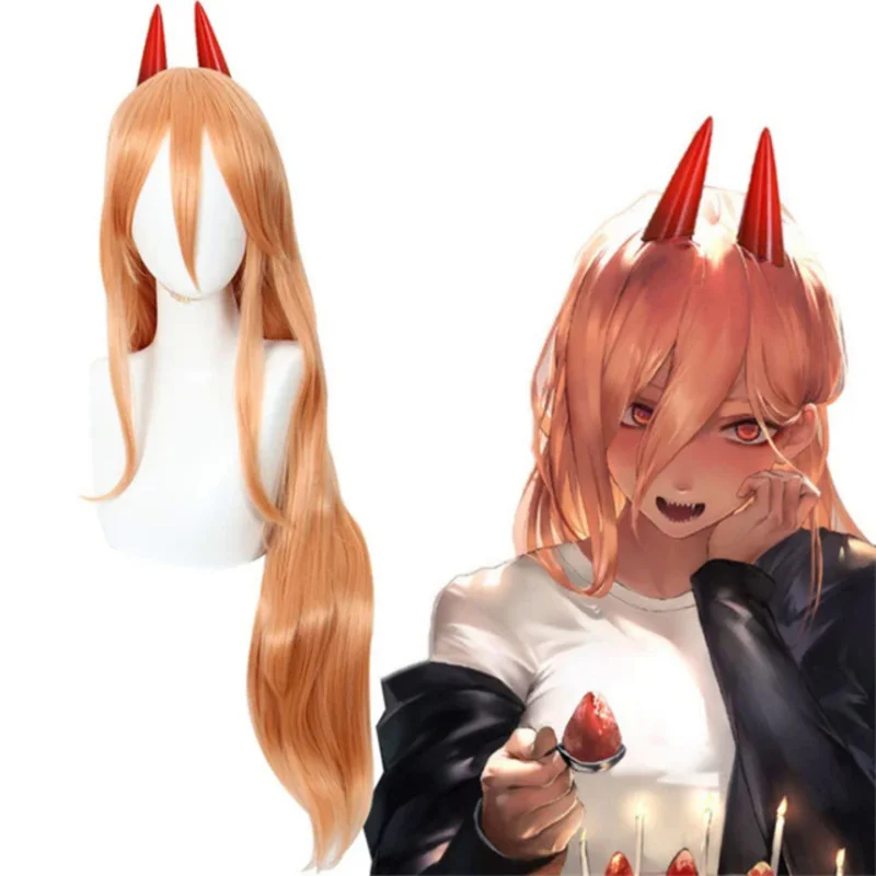 2026 Chainsaw Man Cosplay Hair - Anime Cosplay Orange Hair ulasan dan harga