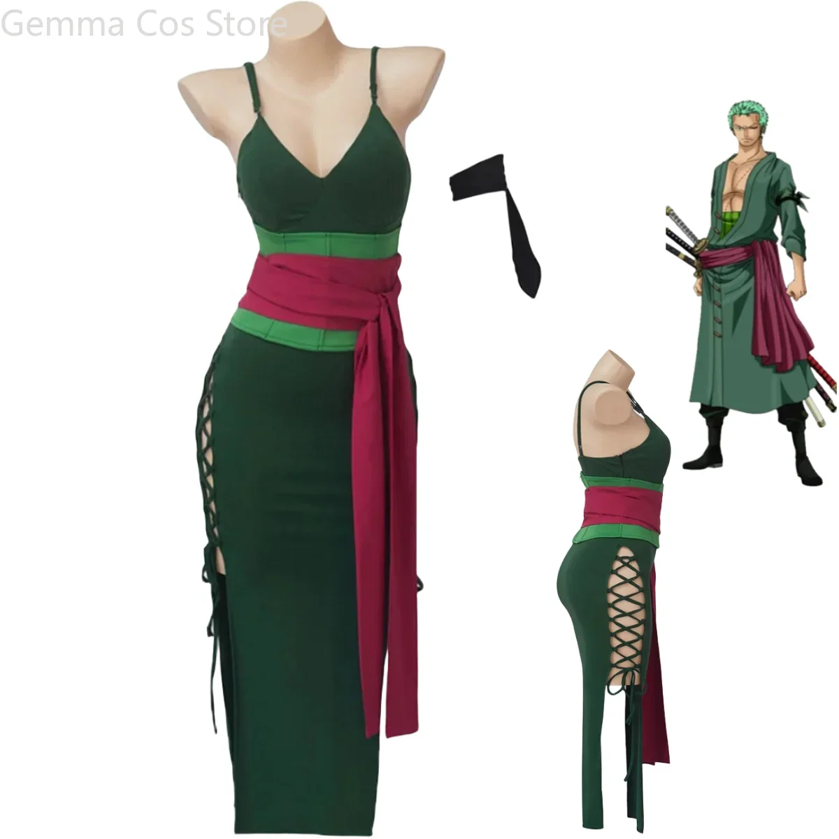 Kostum Cosplay Anime Roronoa Z - Anime Zoro Cosplay Female ulasan dan harga