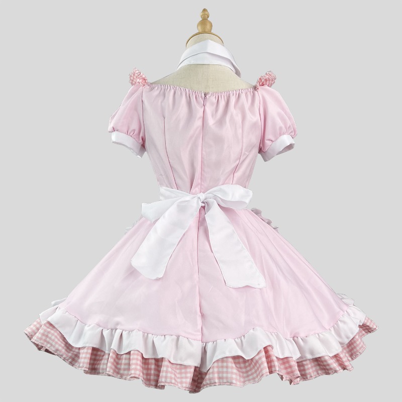 Gaun Pelayan Merah Muda untuk  - Anime Cosplay Cafe ulasan dan harga